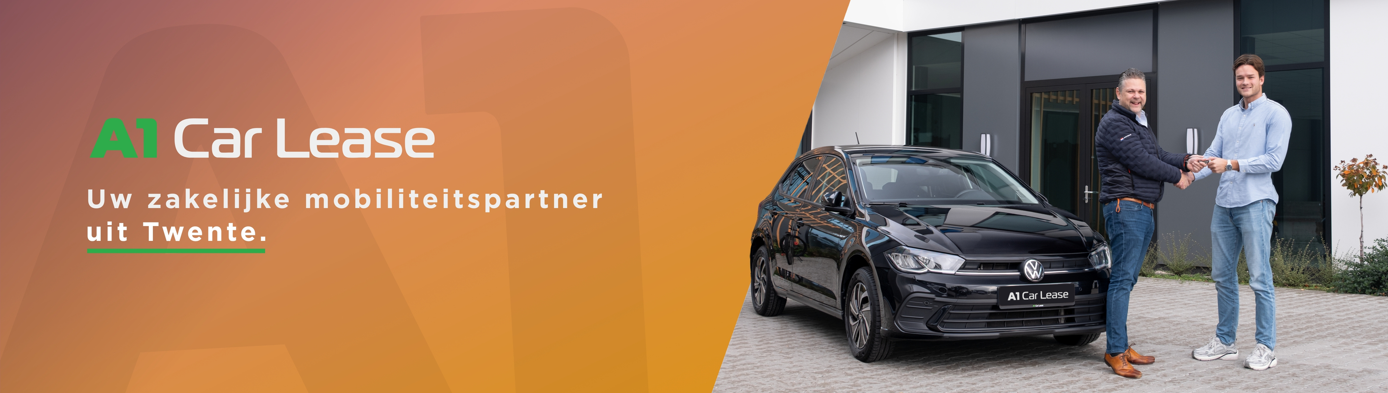 Persoonlijke aflevering van een leaseauto bij A1 Car Lease