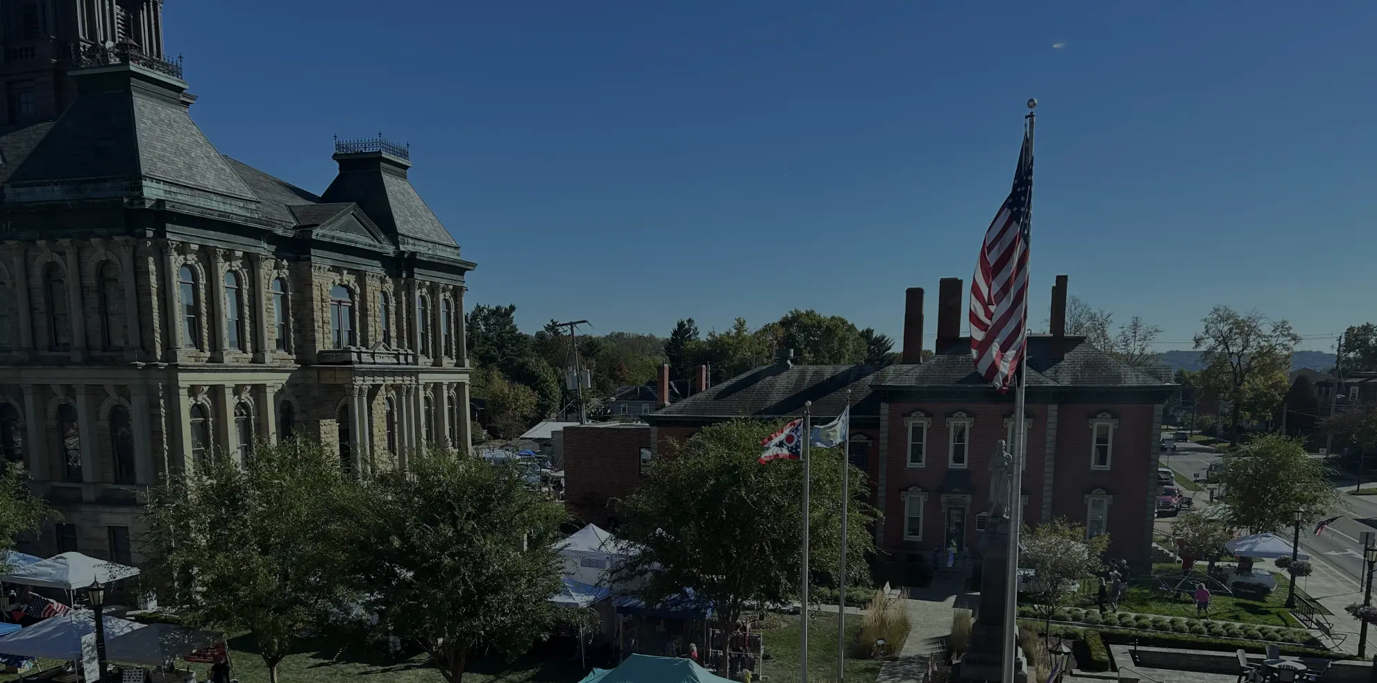 high view of millersburg antique festival overlay
