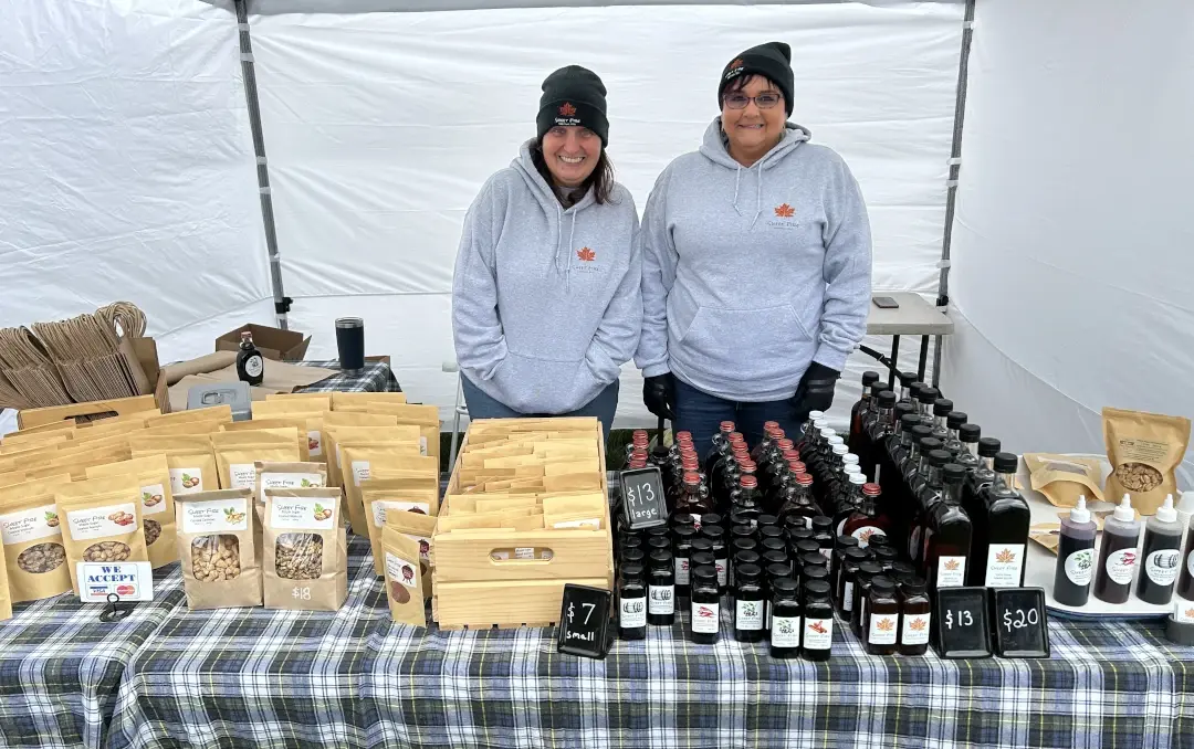nuts and maple syrup vendor
