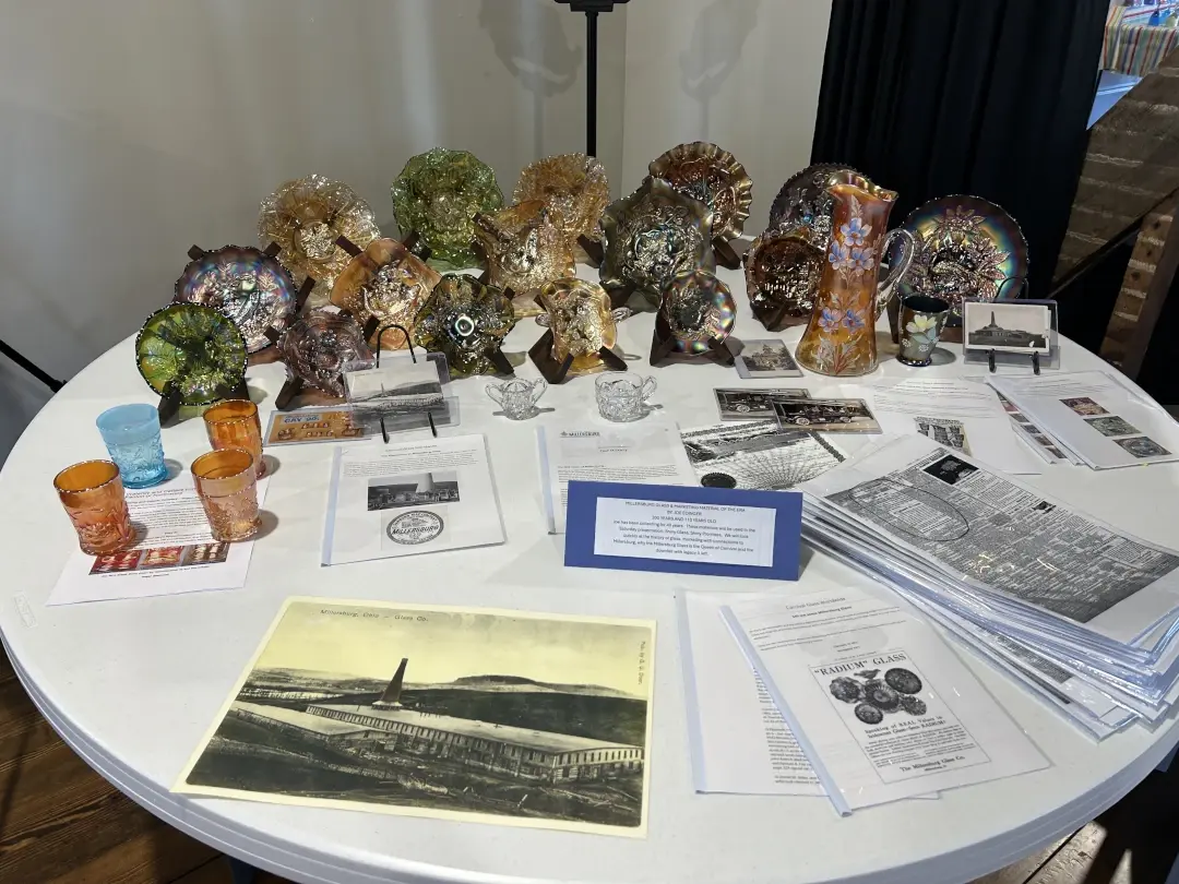 antique plates and glasses