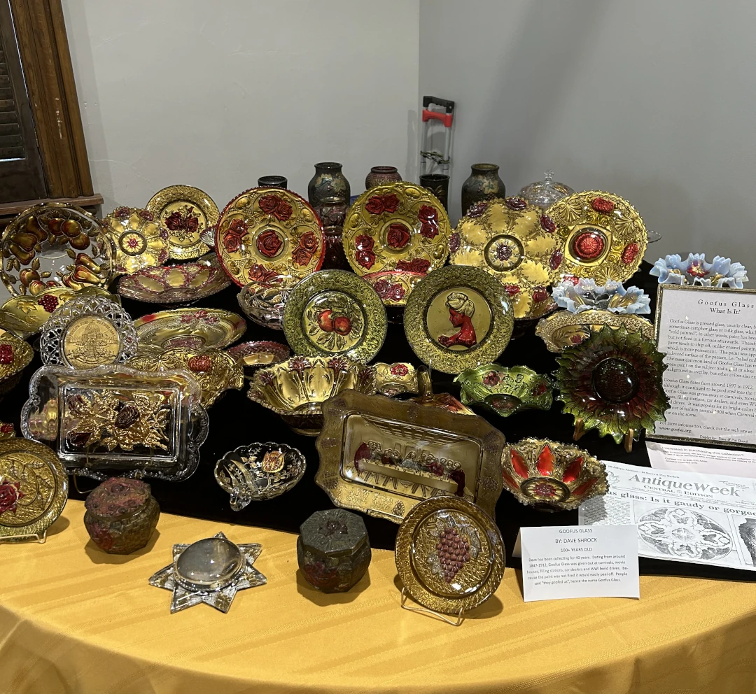 large collection of antique dish items