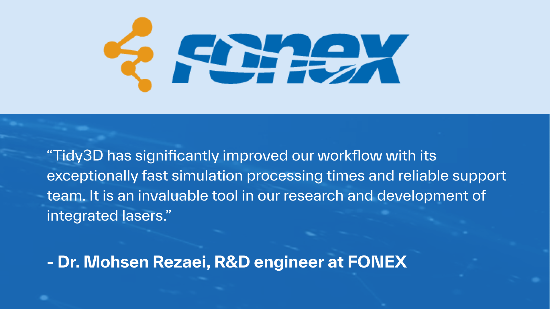 Accelerating Telecommunications Innovation: FONEX Data Systems' R&D Breakthroughs with Tidy3D Acceleration