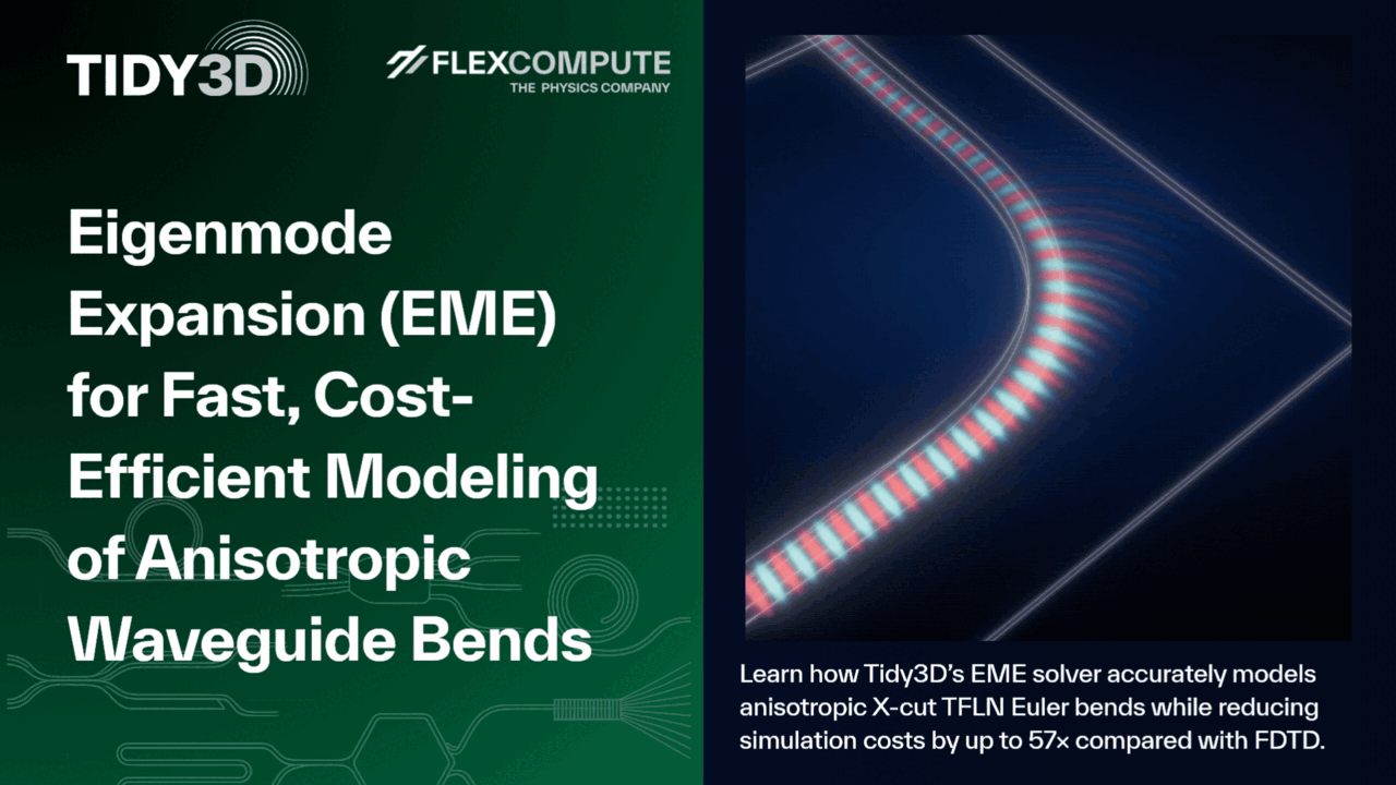 Eigenmode Expansion (EME) for Fast, Cost-Efficient Modeling of Anisotropic Waveguide Bends