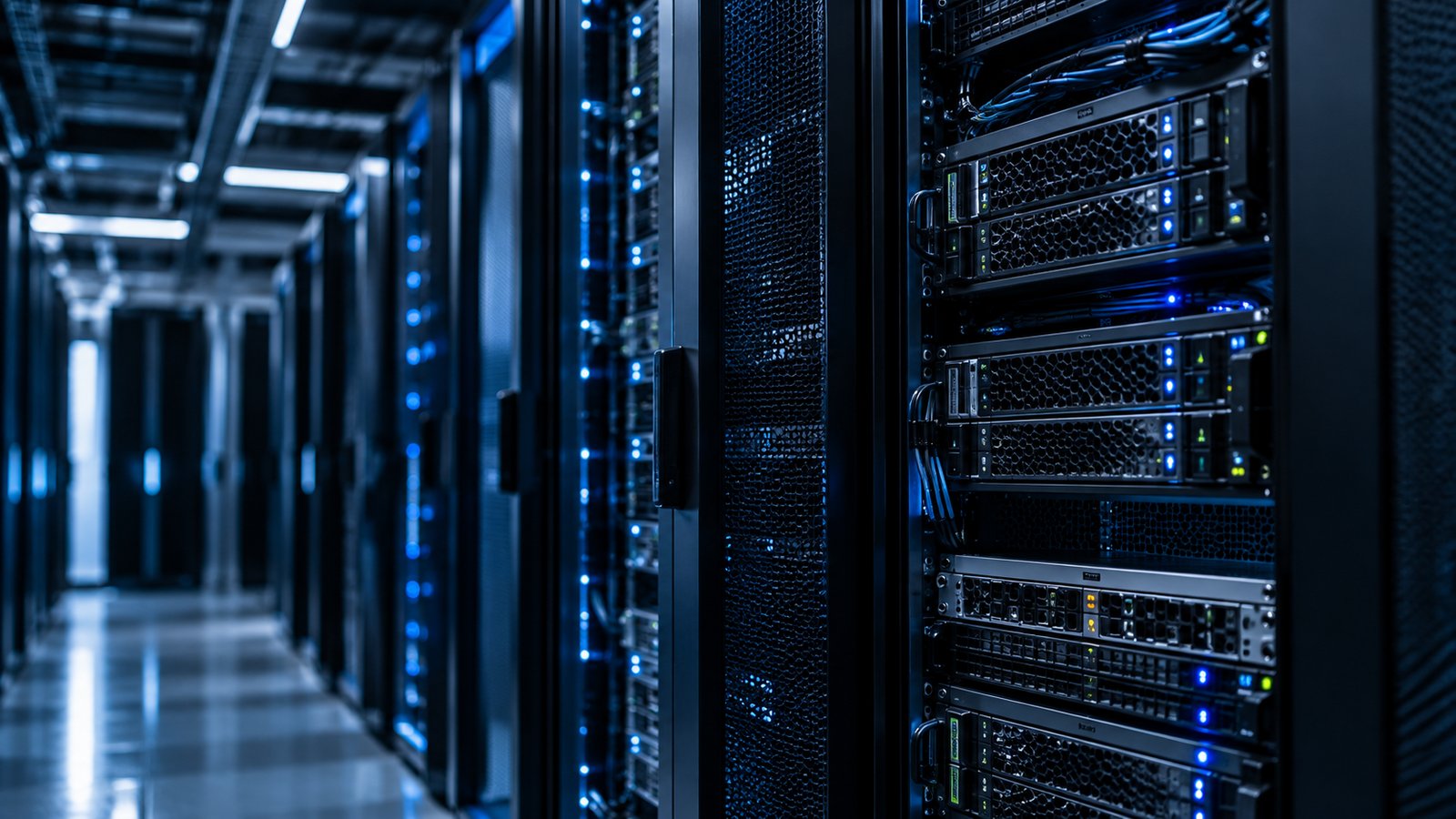 Infraestrutura de servidores em data center para execução de modelos LLM open source em ambientes corporativos.