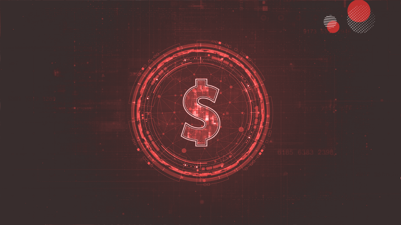 A imagem apresenta um símbolo de dólar em destaque, cercado por elementos gráficos que sugerem análises e operações financeiras digitais, em referência ao conceito de FinOps.