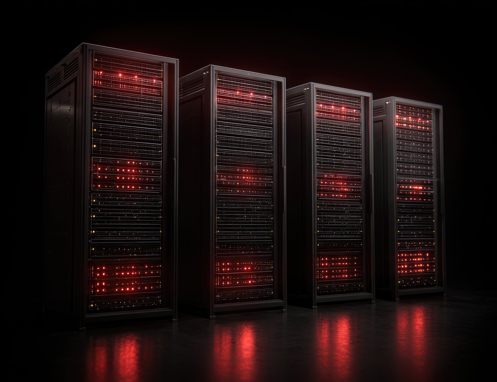 Infraestrutura de TI com racks de servidores dedicados em data center, representando ambientes corporativos usados em modelos CapEx e OpEx para sustentação de operações críticas.