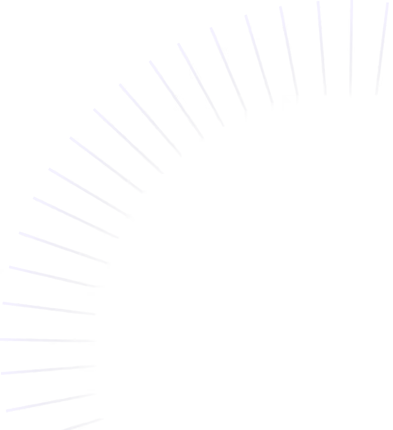 Partial circular pattern of thin purple lines radiating outward on a black background.