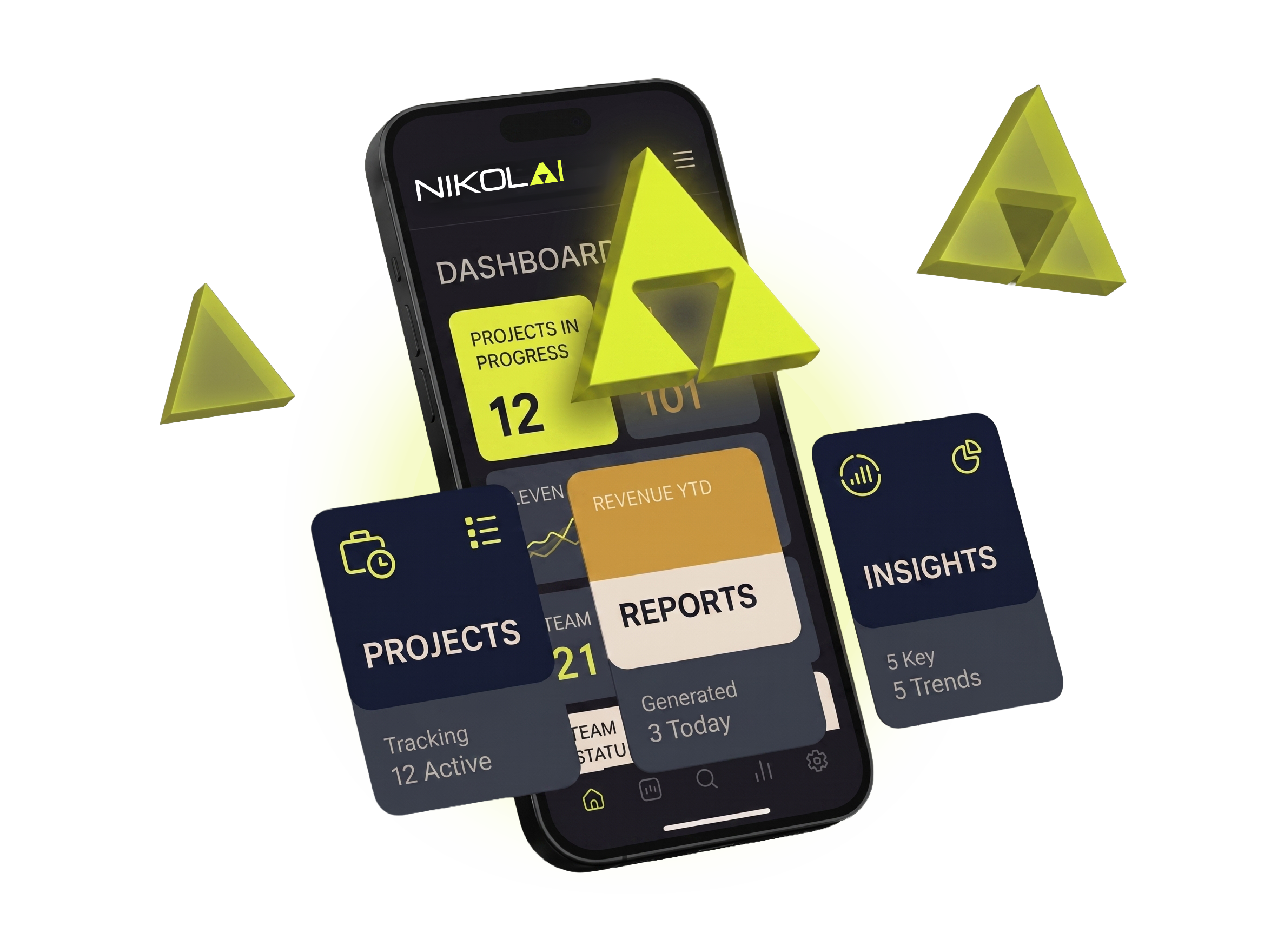 Nikolai dashboard on a phone