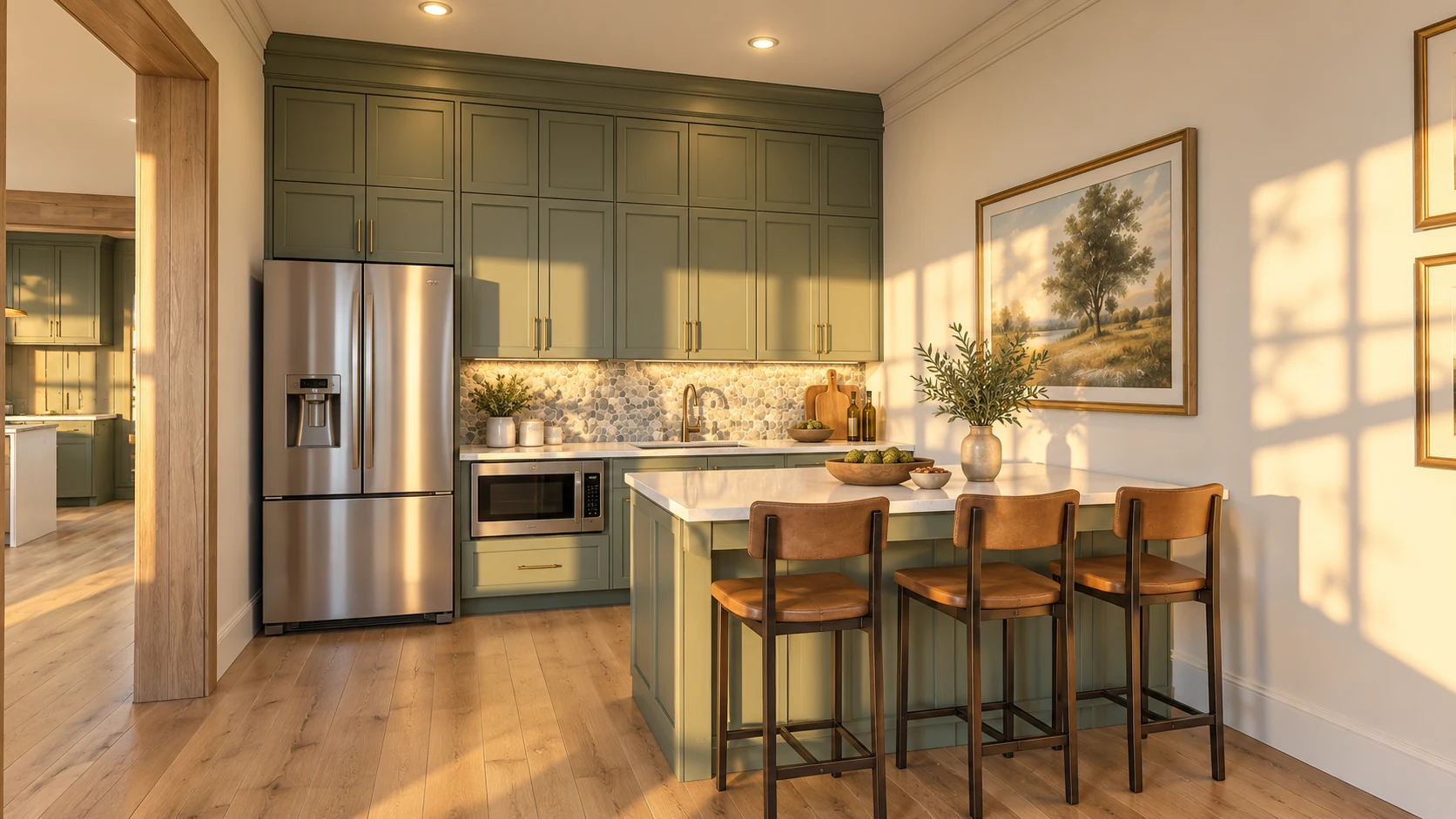 Architect-based proposed-facility visualization: kitchenette at The Lake.