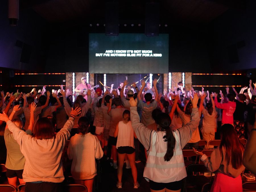 Students from the partner churches together at Vertical Reality