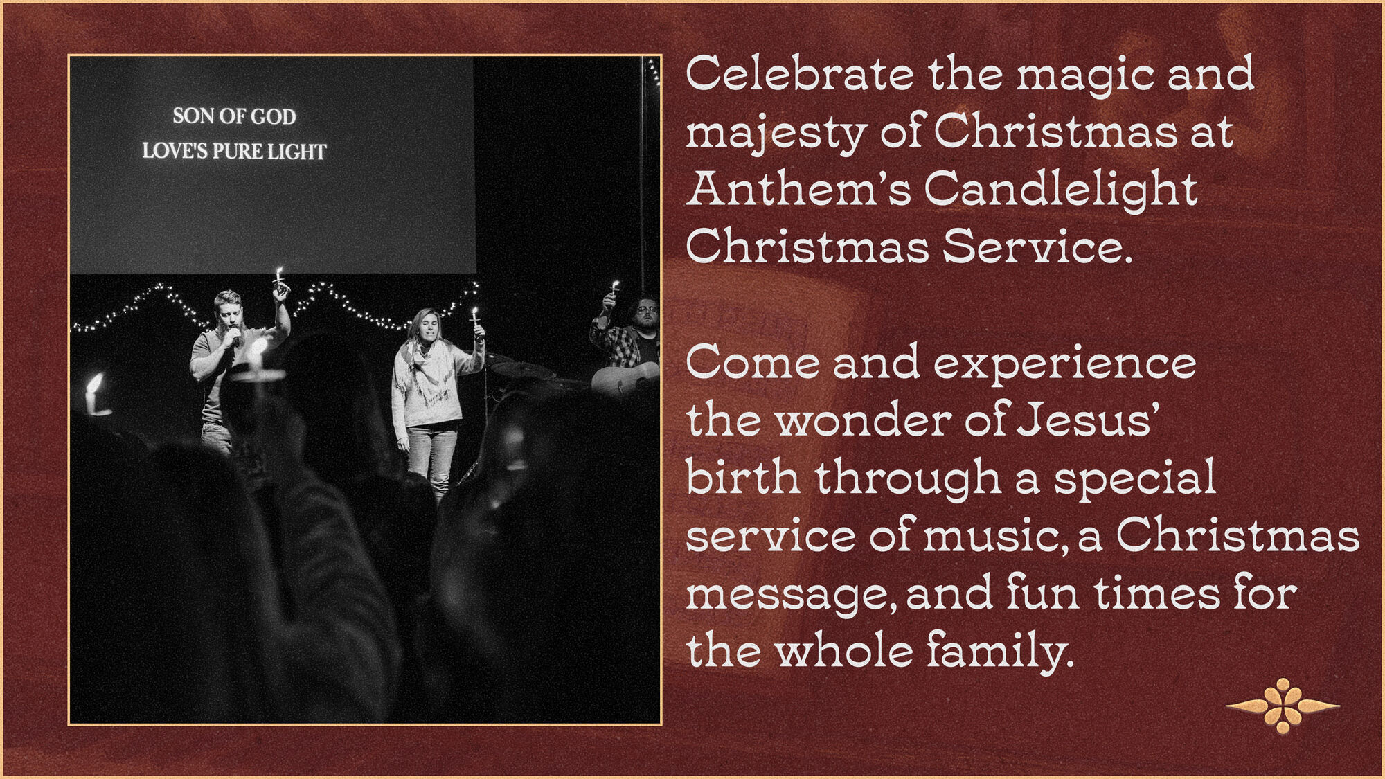 Celebrate the magic and majesty of Christmas at Anthem's Candlelight Christmas Service.