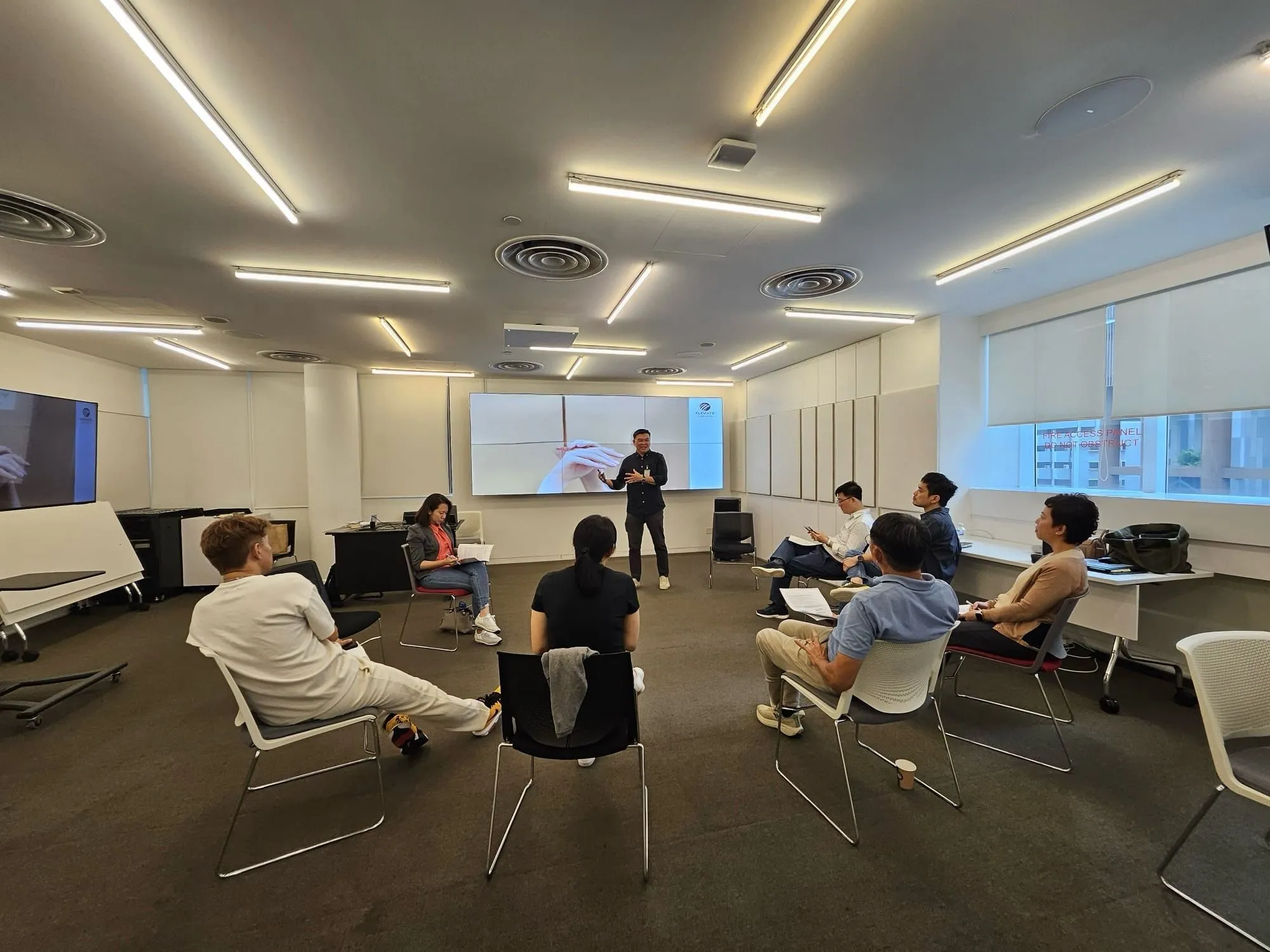 A facilitated team workshop in progress