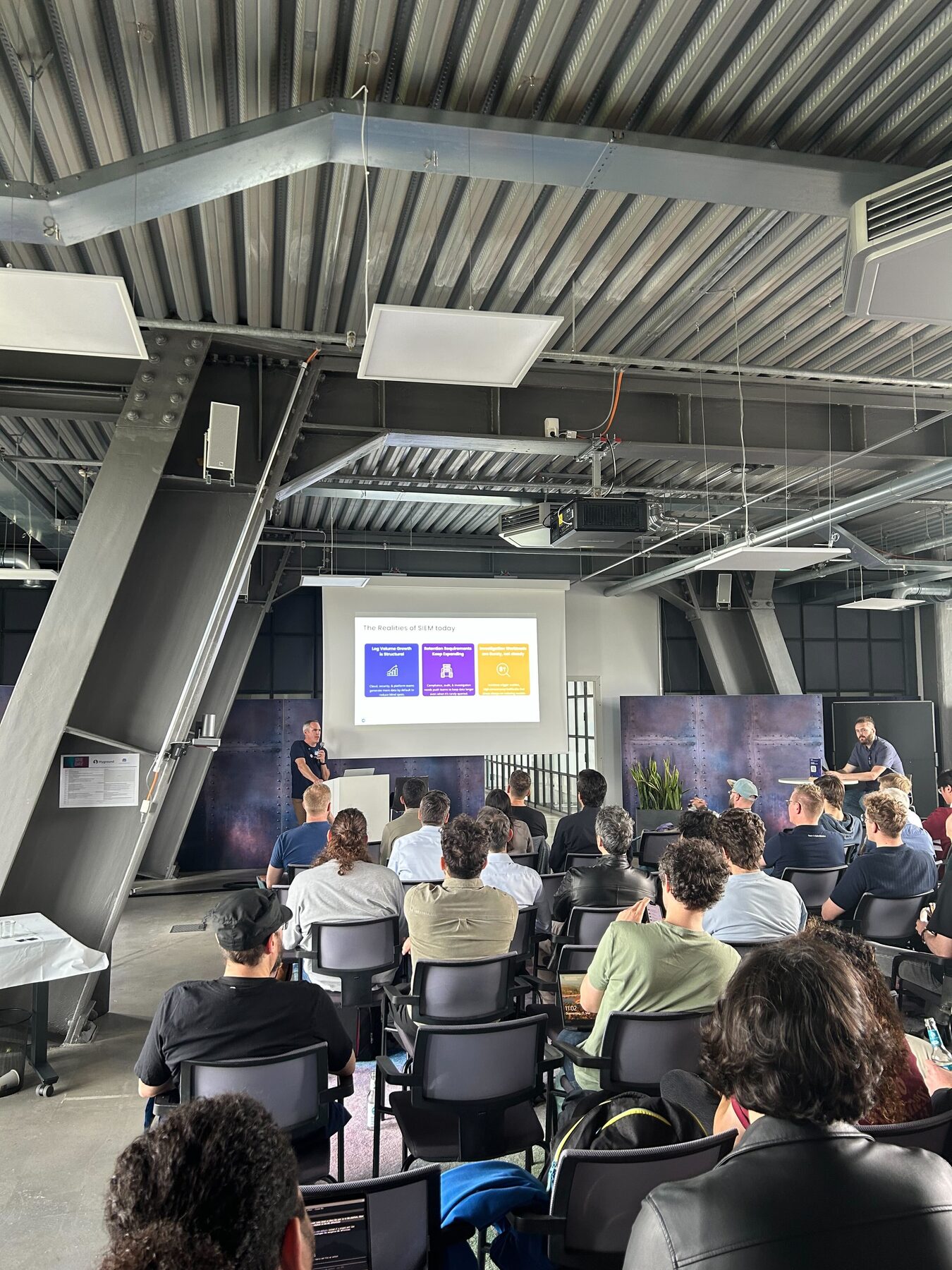A full room at an Imply meetup talk