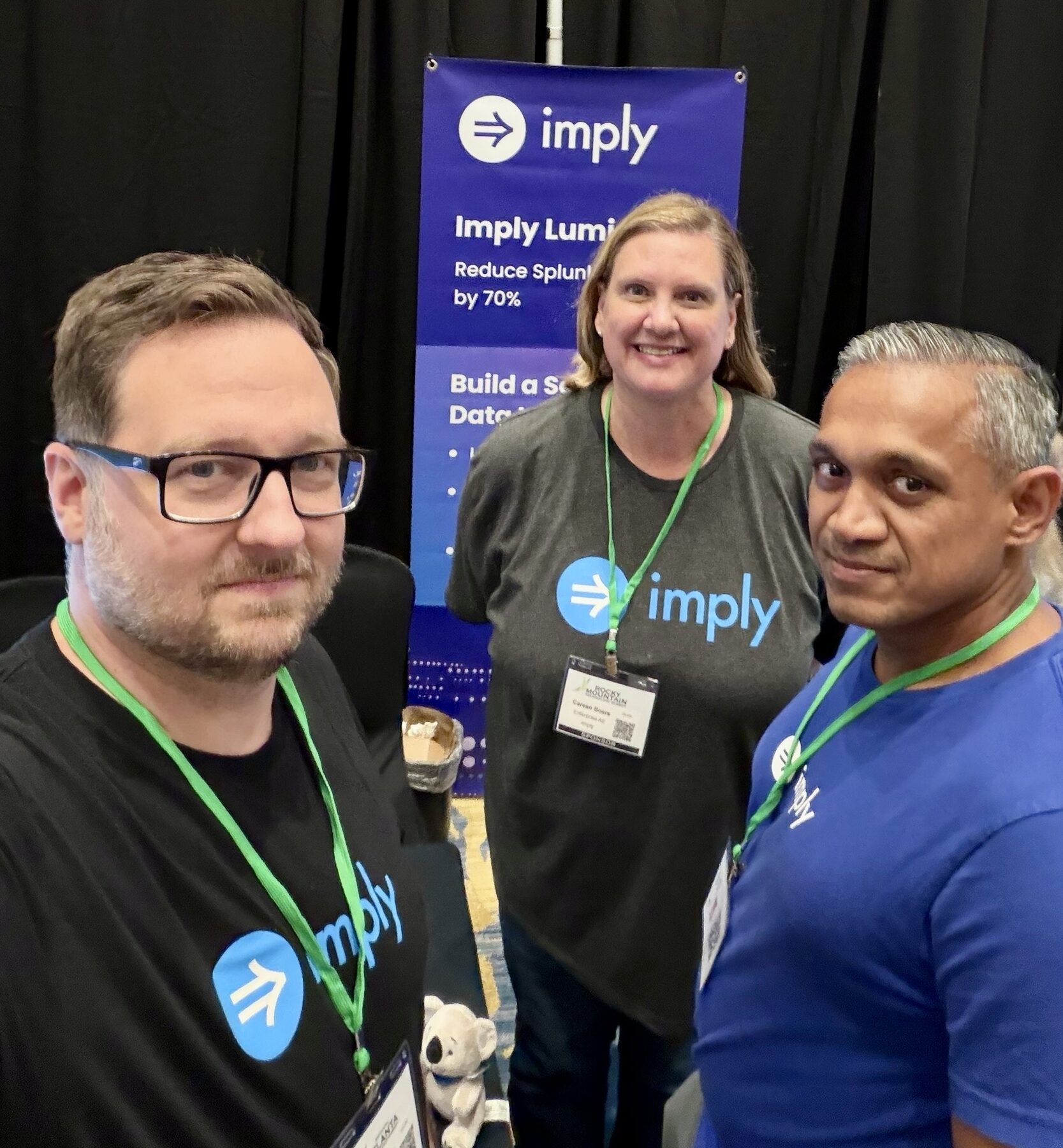 Imply team members at a company holiday gathering