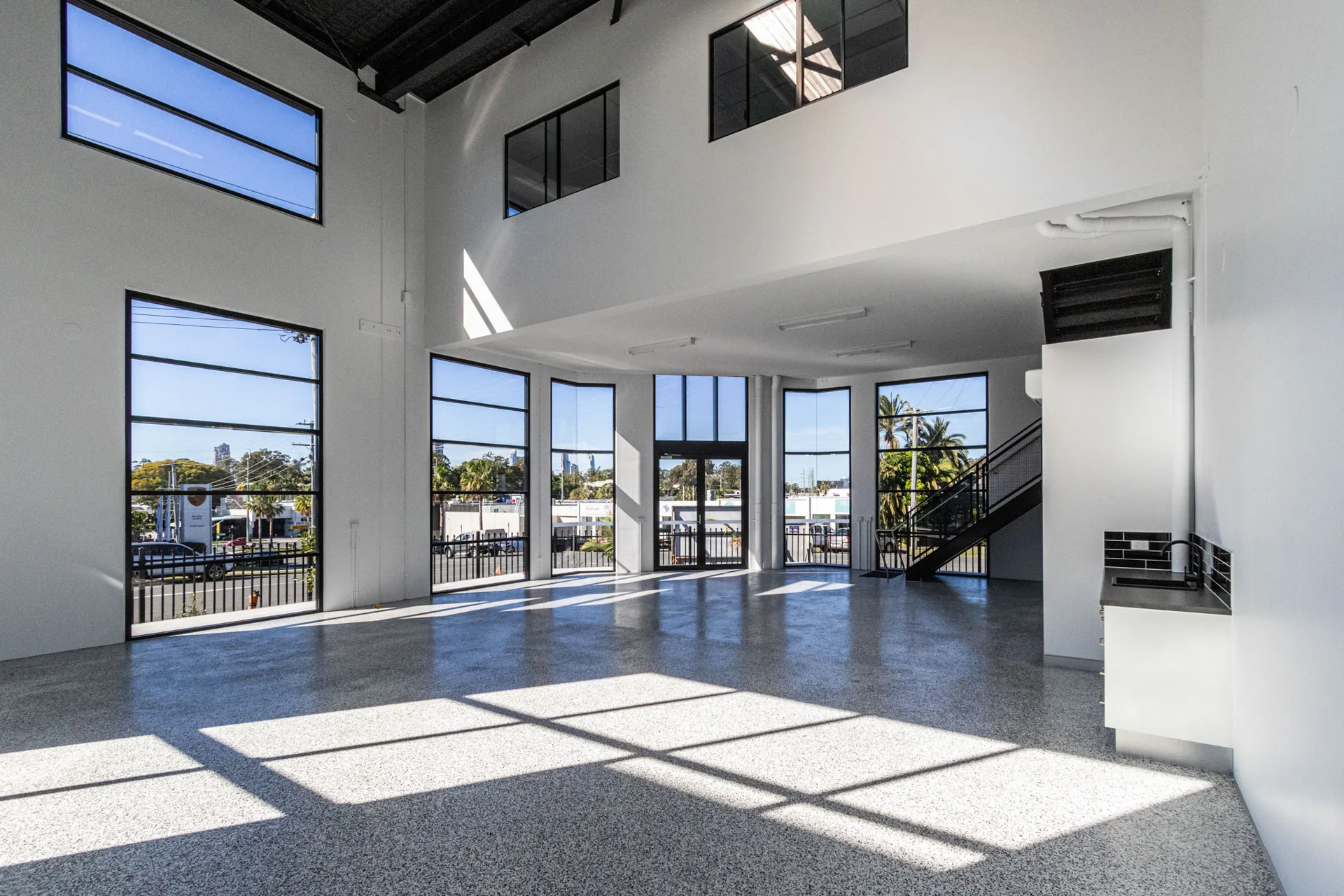 Epoxy floor coating in a commercial kitchen
