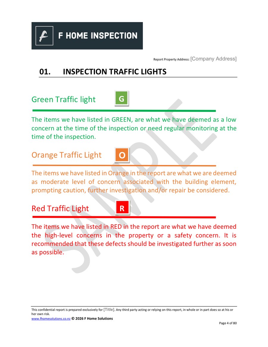 How the red, orange and green grading works