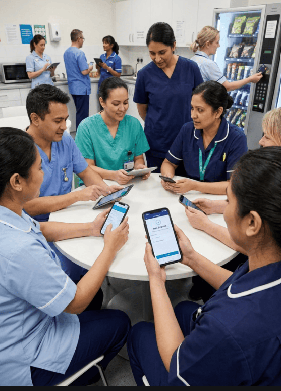 Hospital staff getting paid on time 
