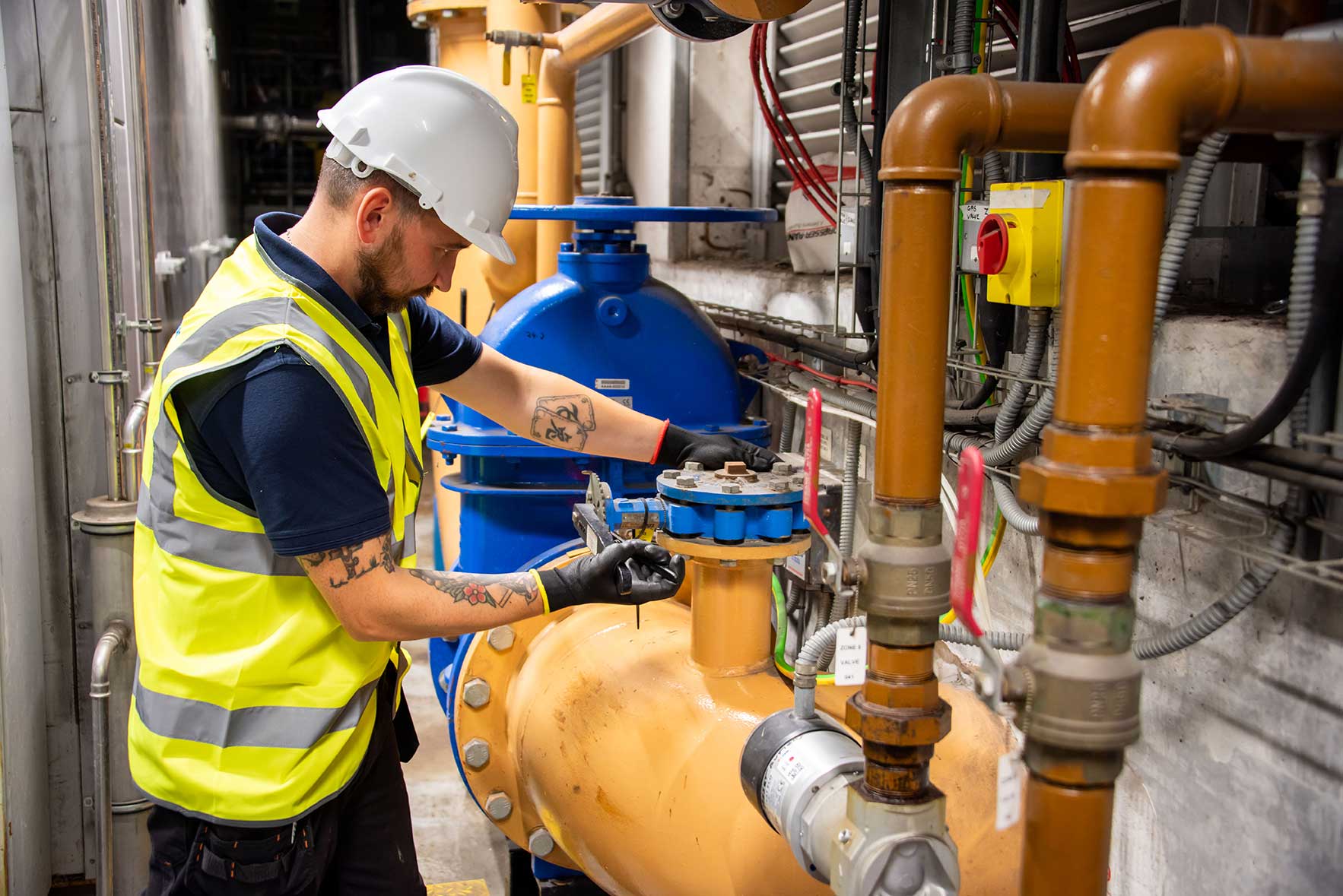 Emtec engineers installing plant on site