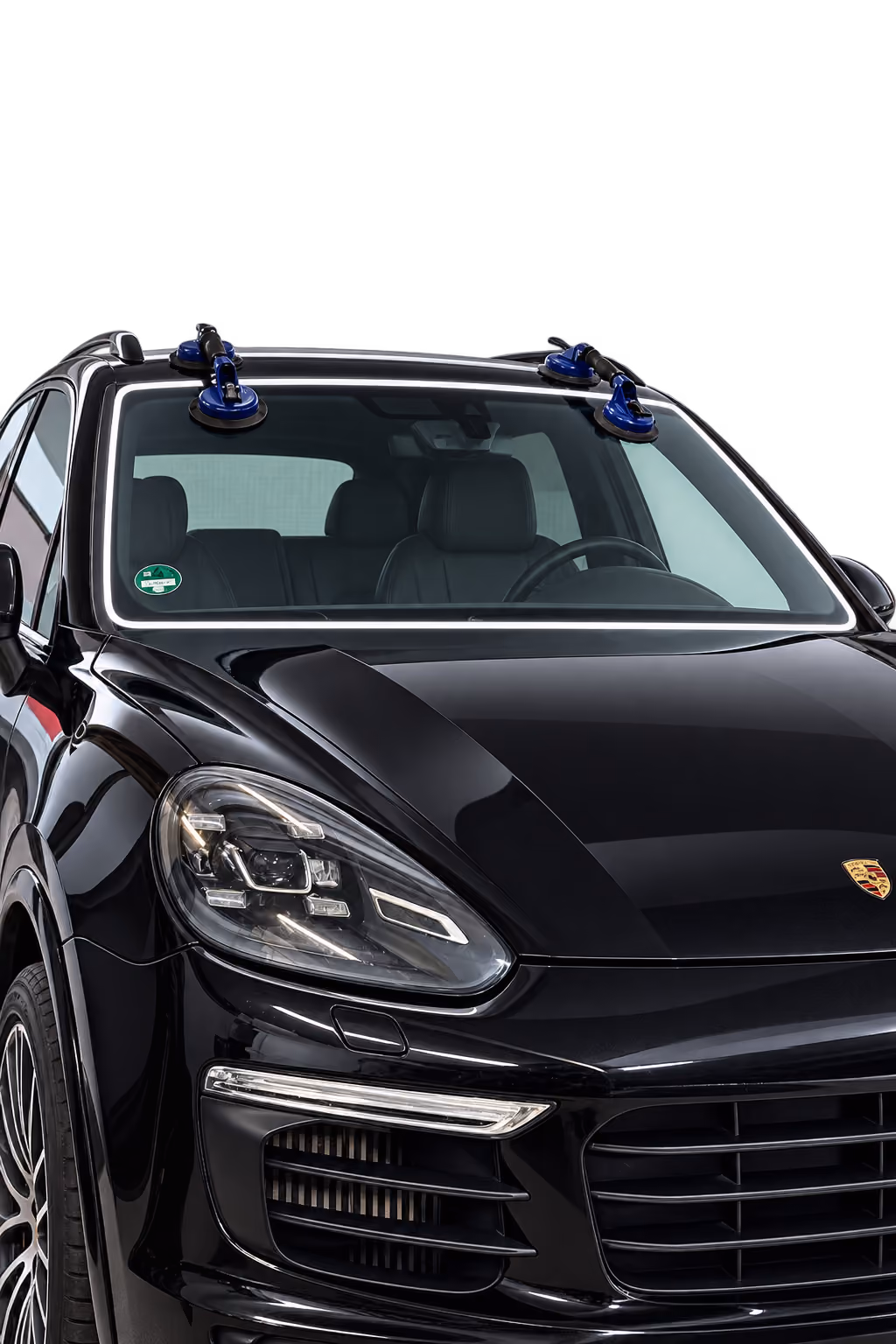 Porsche Cayenne mit neu eingesetzter Frontscheibe: Schritt 5, fertig