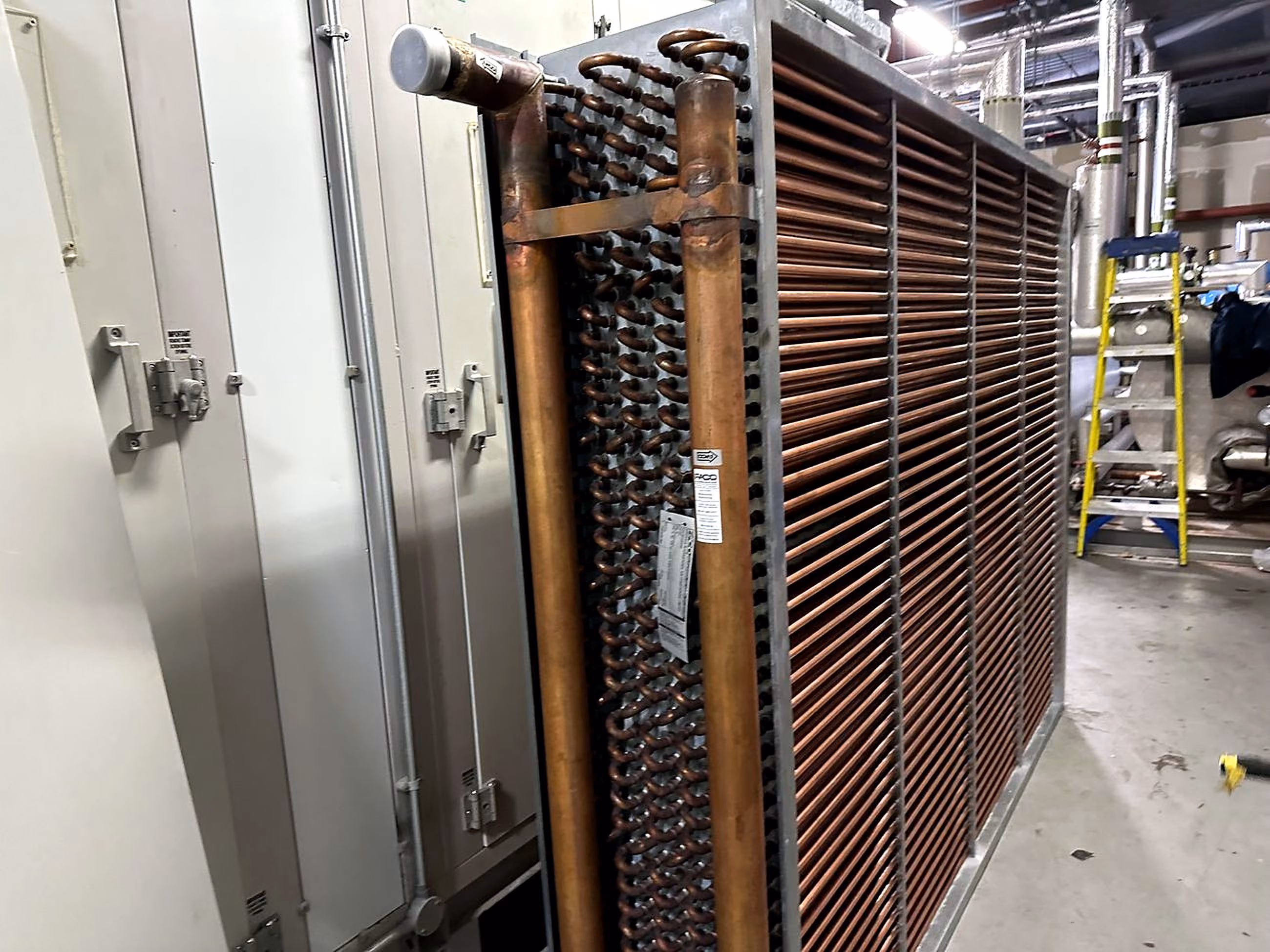 New frost coil and pipework connections