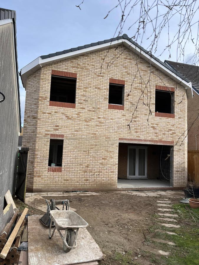 Home extension under construction