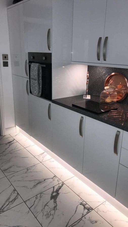 Completed fitted kitchen