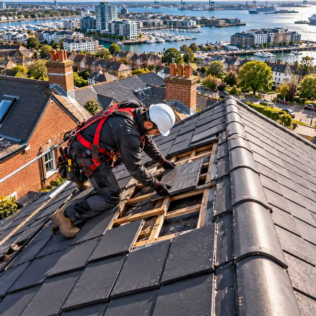 Salt-heavy coastal winds, relentless rainfall, and marine humidity across Southampton areas like Woolston, Freemantle, Totton, and Weston accelerate roof decay and concealed ingress risks. Early signs such as displaced coverings, split joints, or retained moisture often indicate deeper structural failure requiring expert assessment.