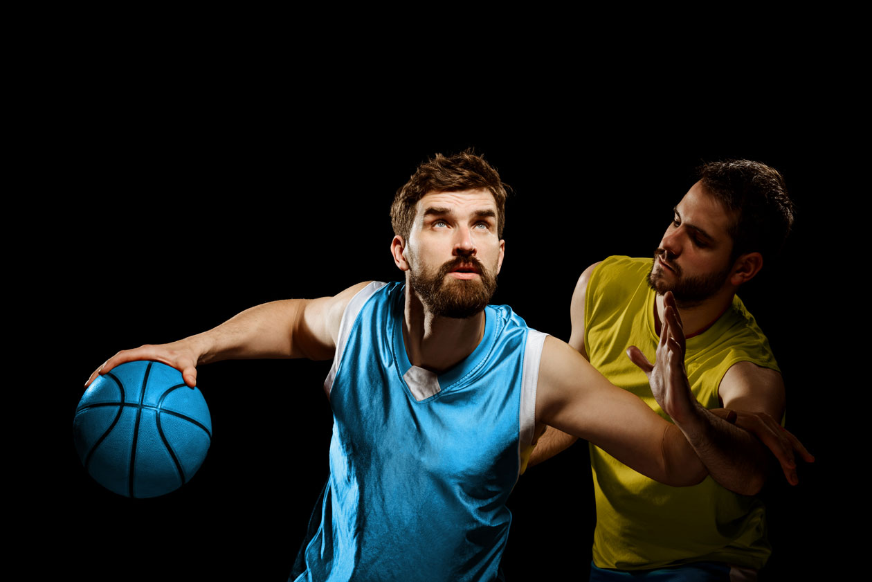 Basketball players from the Zyxel campaign