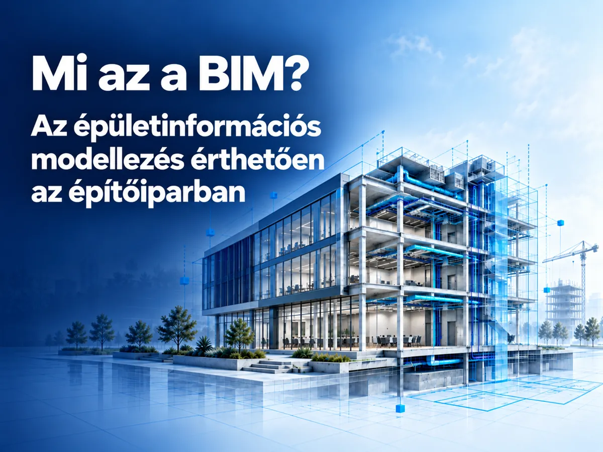 Mobilra optimalizált BIM-épületmodell a Mi az a BIM? cikk magyar borítóképén