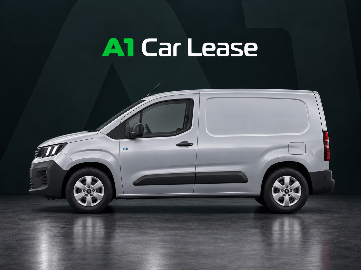 Presentatiebeeld bij de Peugeot ePartner van A1 Car Lease