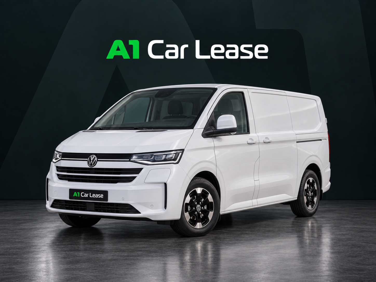 Presentatiebeeld bij de Volkswagen Transporter van A1 Car Lease