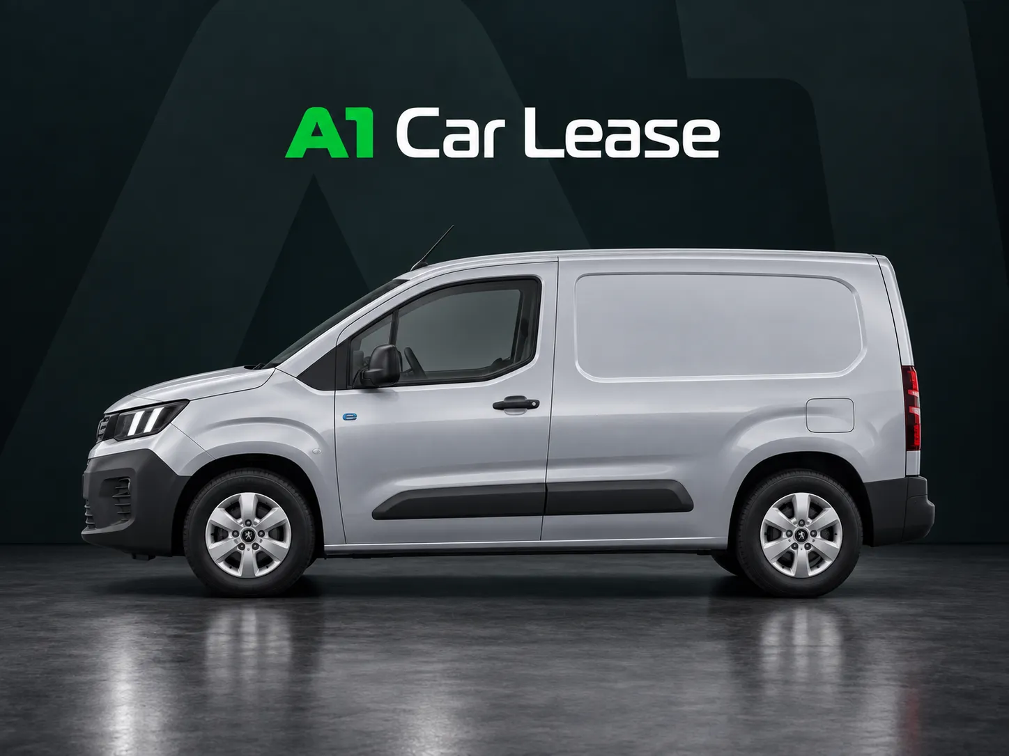 Presentatiebeeld bij de Peugeot ePartner van A1 Car Lease