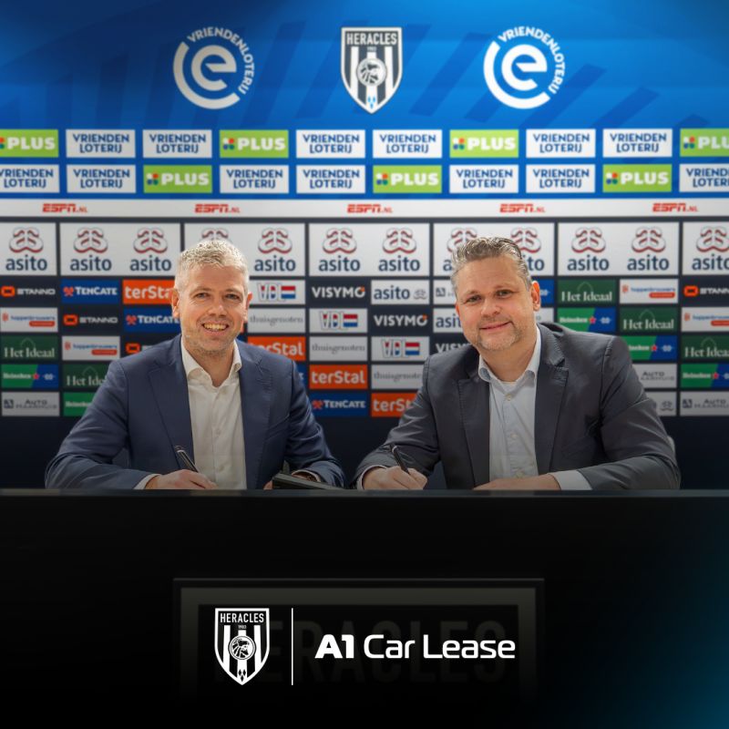 Ondertekening van het partnerschap tussen Heracles Almelo en A1 Car Lease