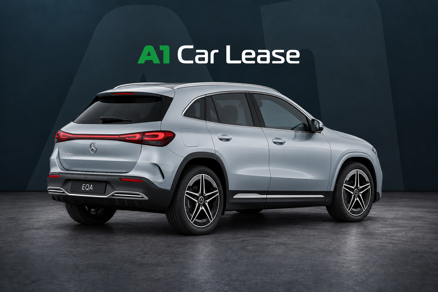 Mercedes-Benz EQA 250+ Berggrijs – rechtsachter, AI-catalogusbeeld