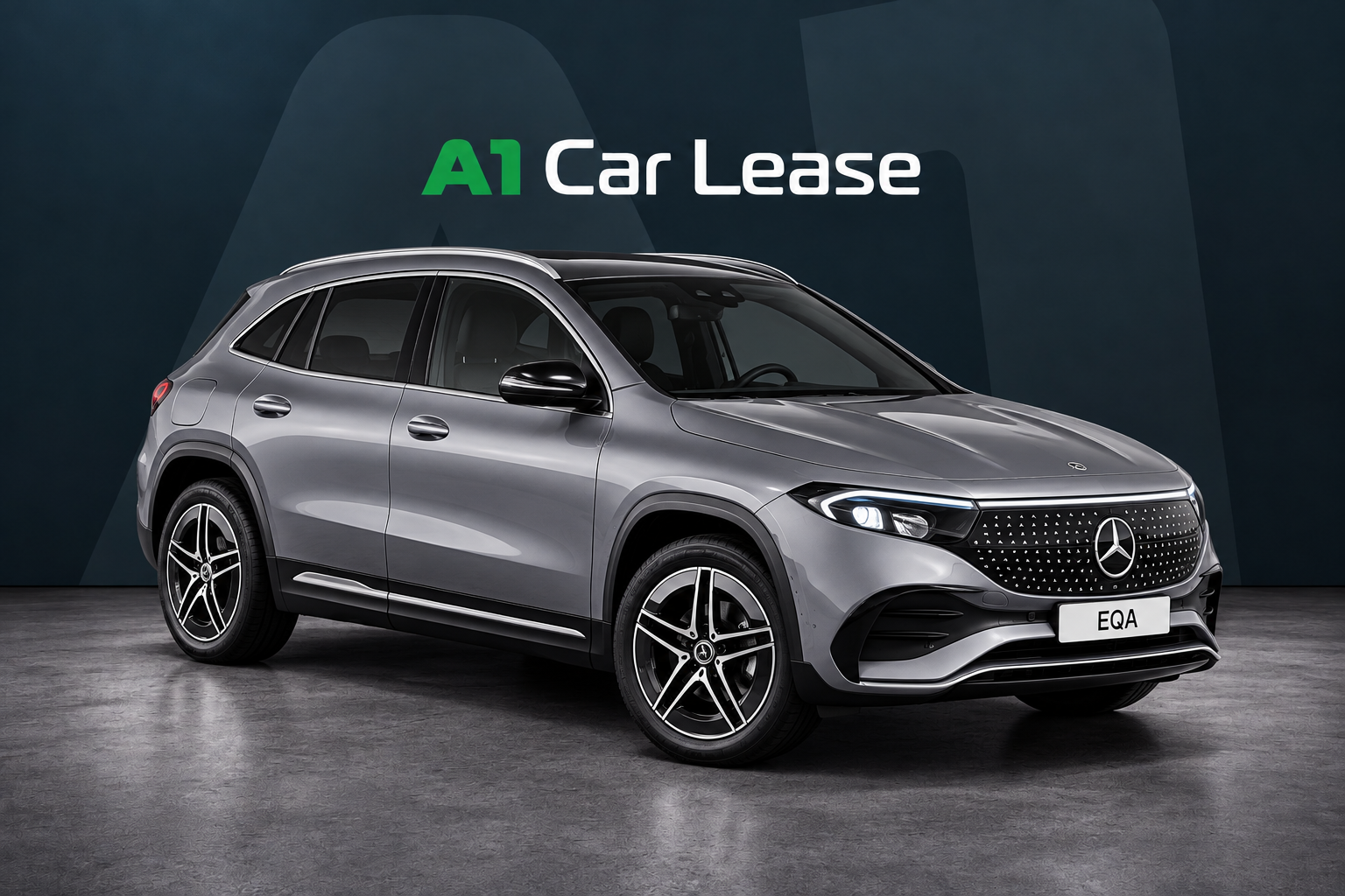 Mercedes-Benz EQA 250+ Berggrijs – rechtsvoor, AI-catalogusbeeld