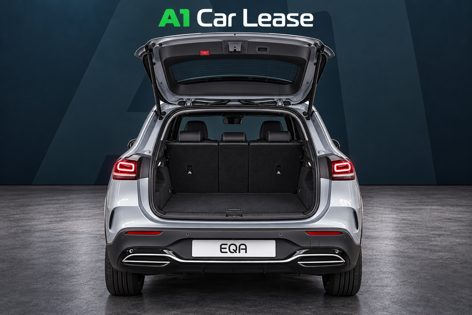 Mercedes-Benz EQA 250+ Berggrijs – kofferbak, AI-catalogusbeeld