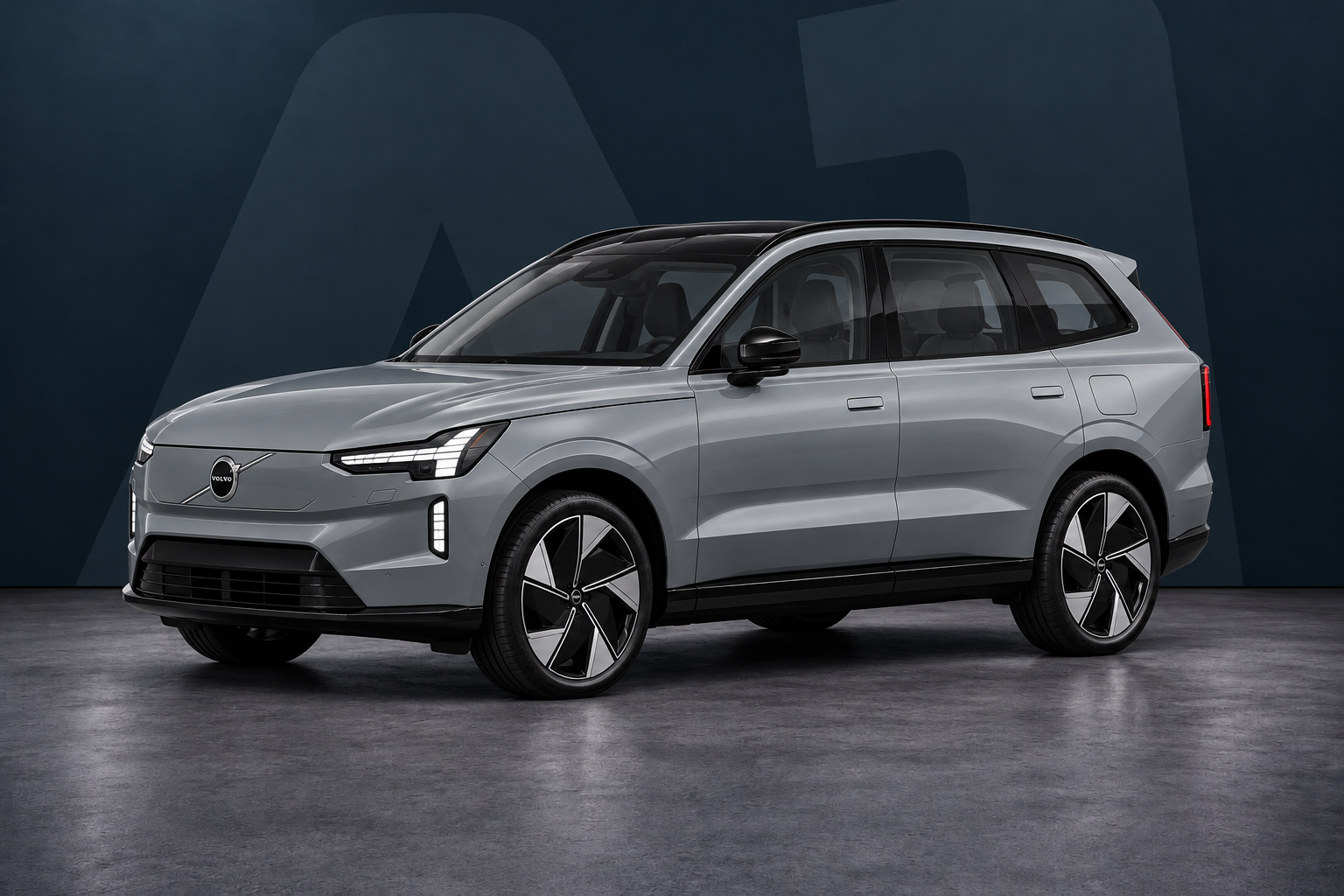 Volvo EX90 Core Vapour Grey — linksvoor