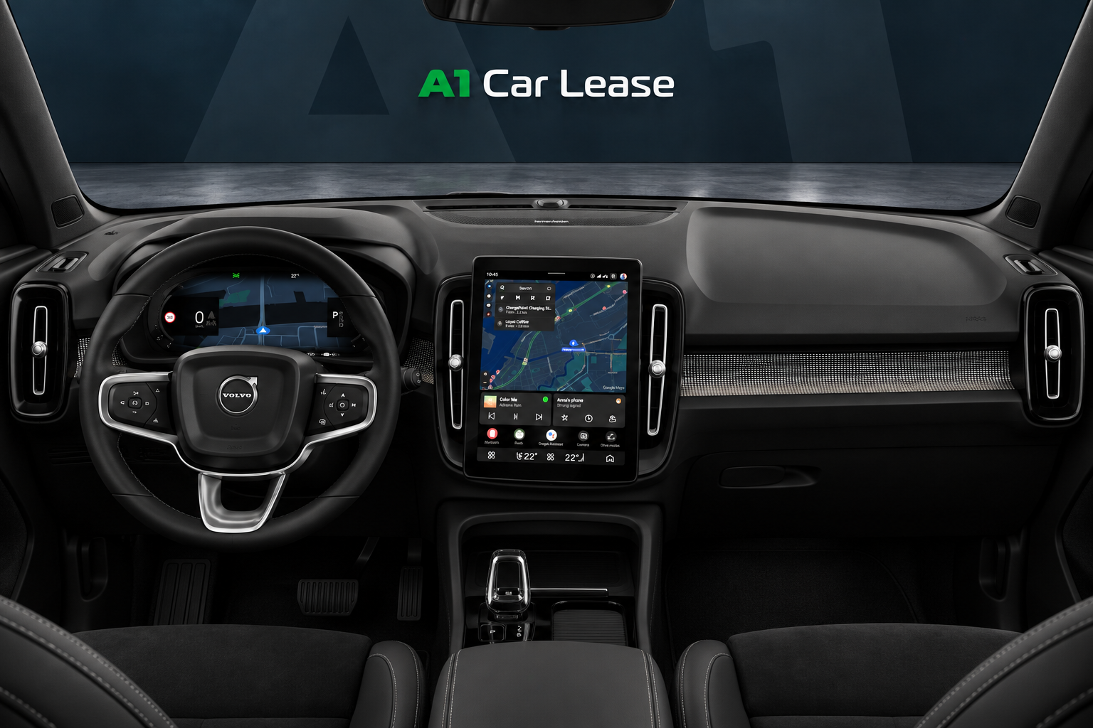 Volvo EX40 P5 Plus Black Edition Onyx Black – dashboard (AI-catalogusbeeld)