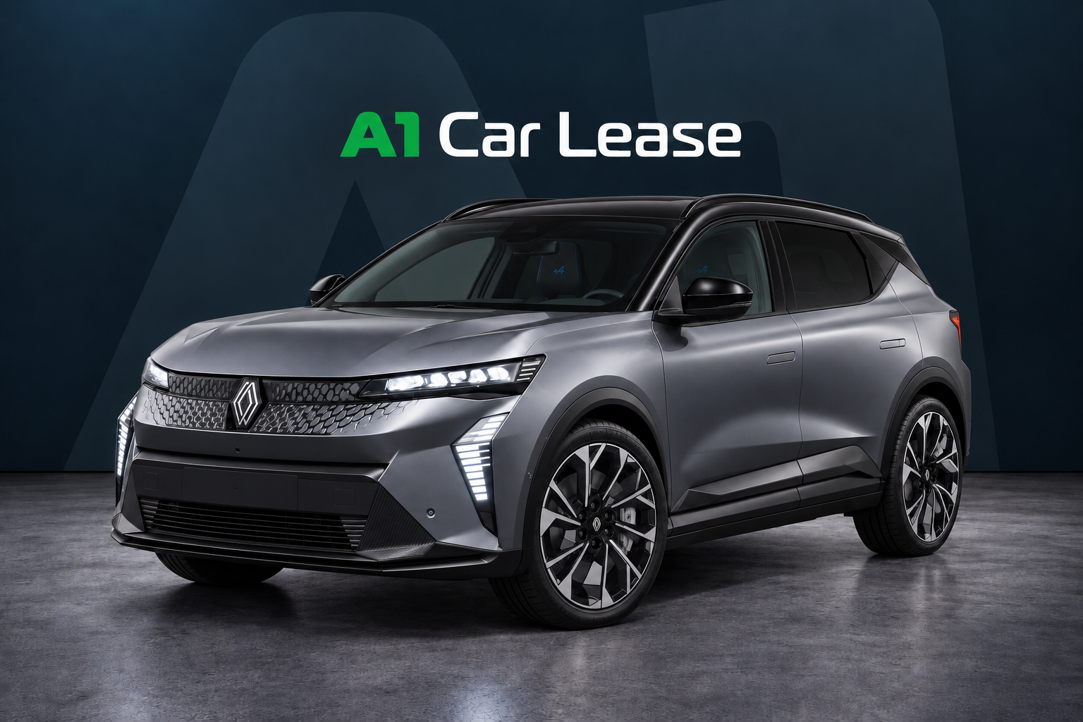 renault scenic 89 alpine gris – linksvoor – AI-catalogusbeeld