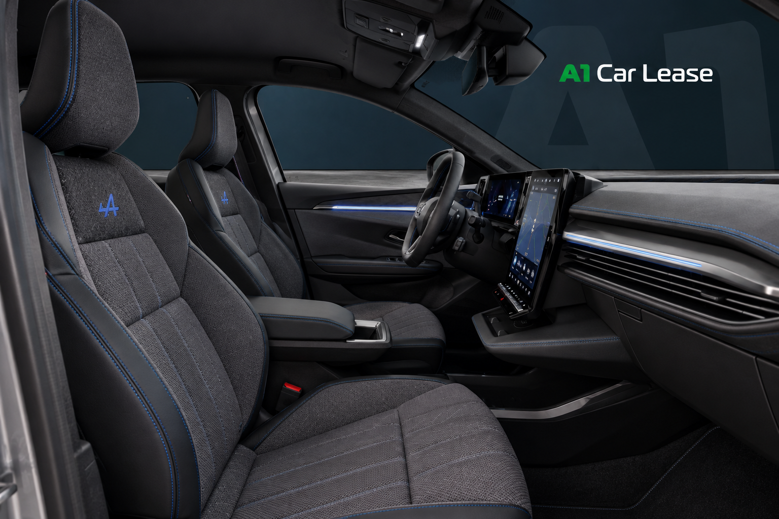 renault scenic 89 alpine gris – voorstoelen – AI-catalogusbeeld
