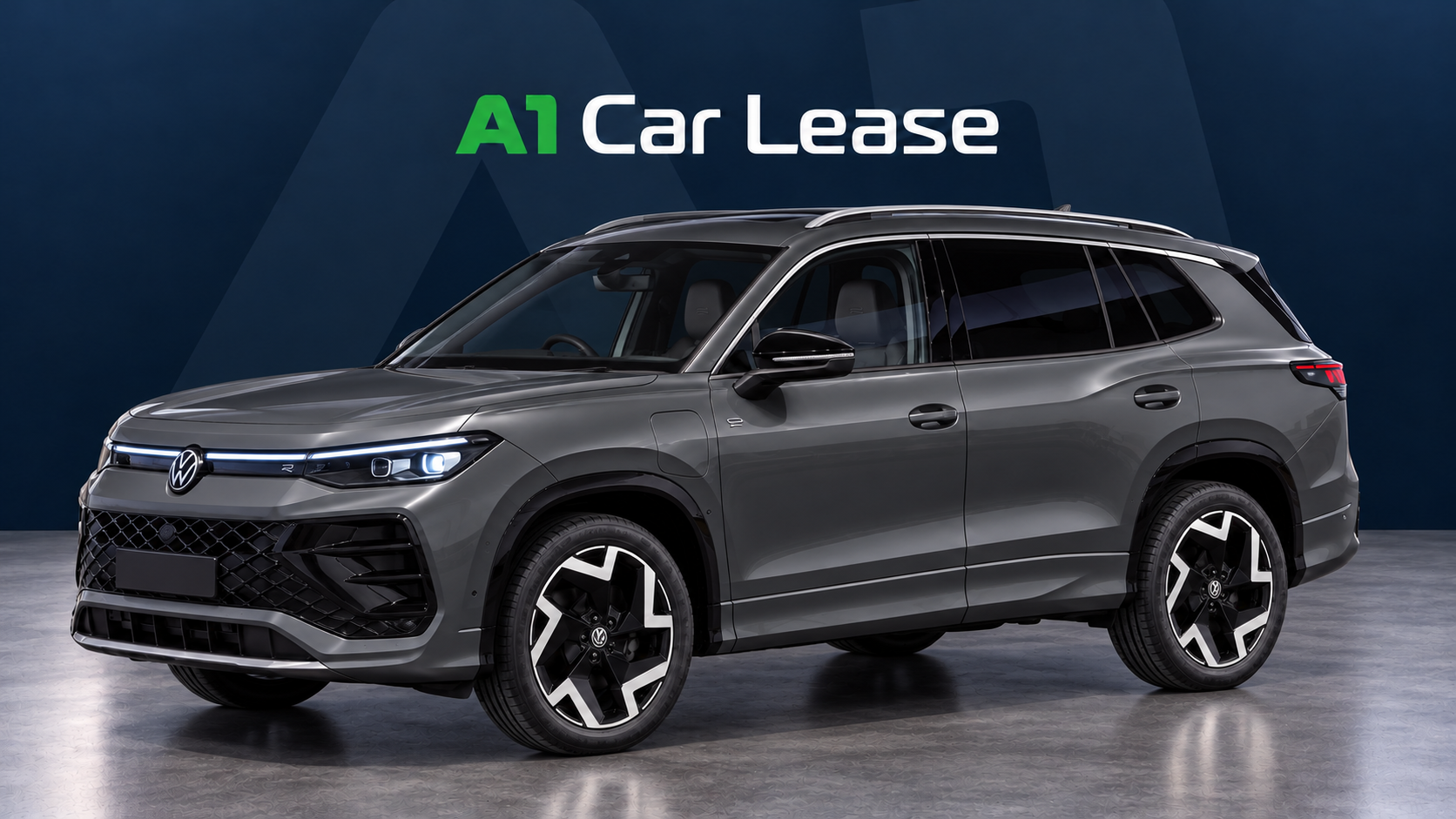Volkswagen Tayron 1.5 eHybrid 272 pk R-Line Dolphin Grey metallic – linksvoor, hoofdfoto