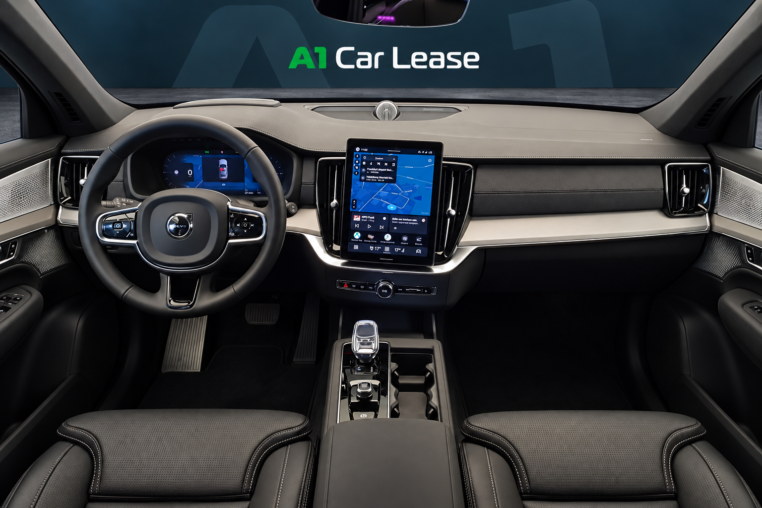 Volvo XC90 in Vapour Grey metallic – dashboard, digitale presentatie