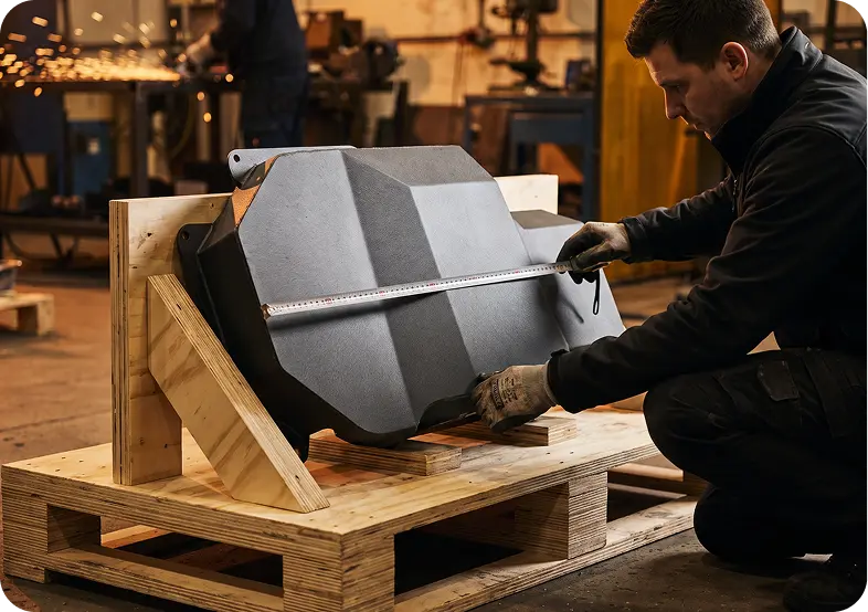 Measuring a custom support for an irregular unit