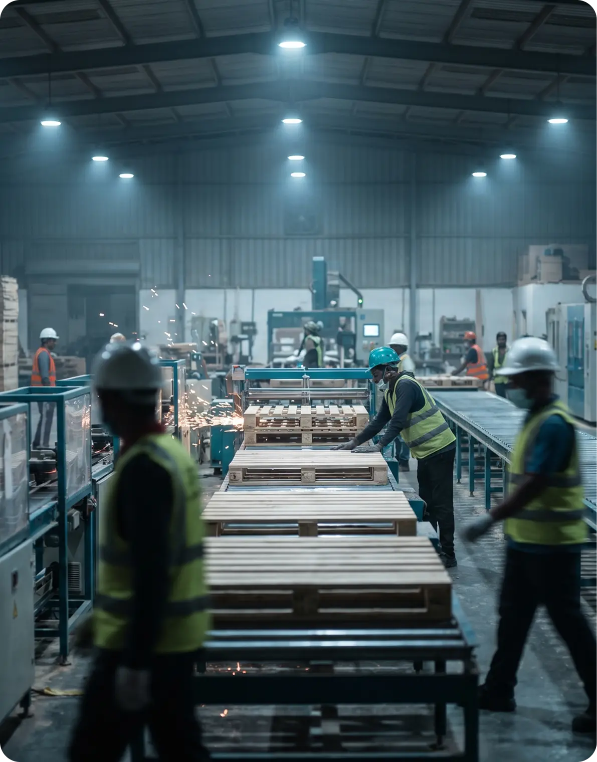 Pallet production line in the Al Quoz plant