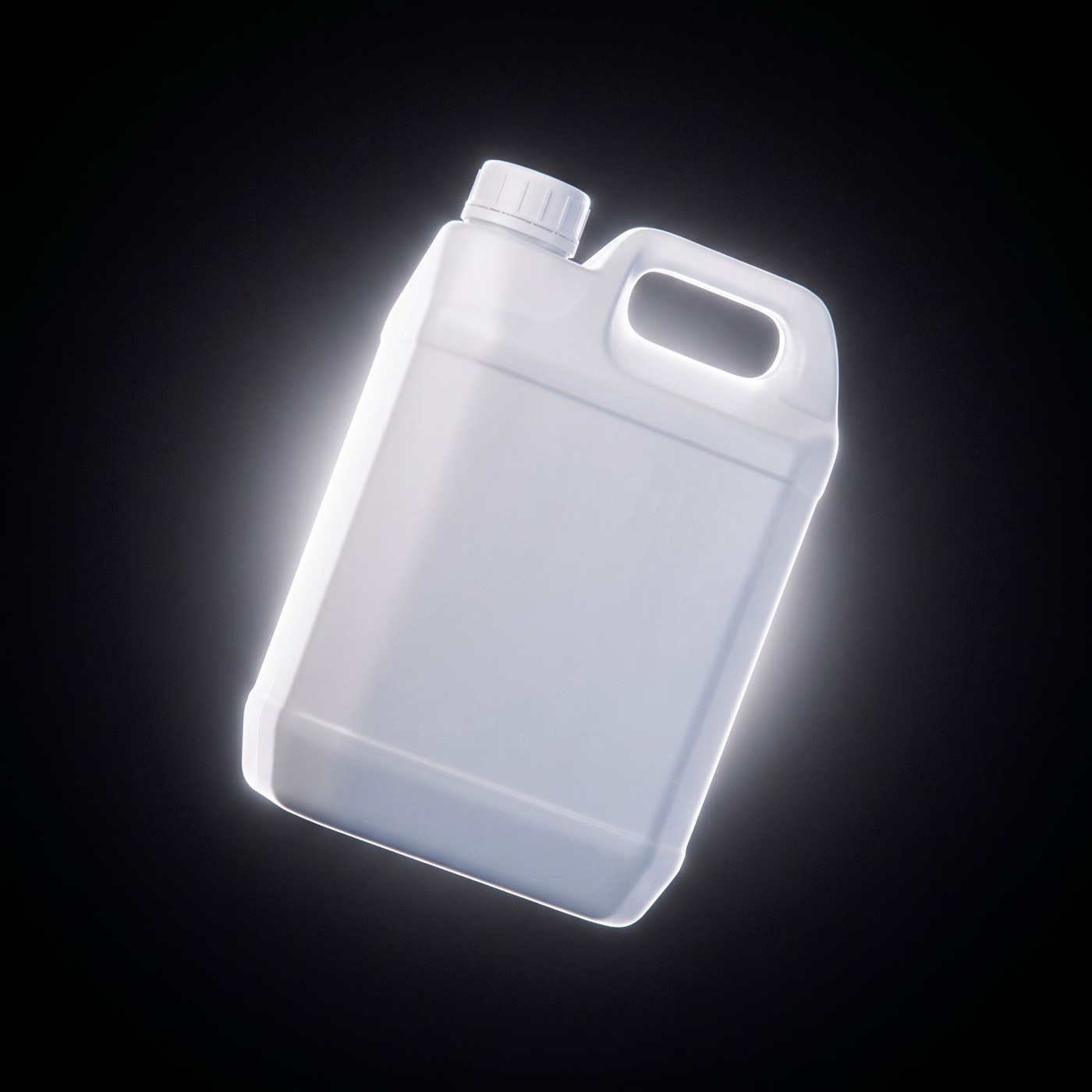 White 1-litre HDPE can