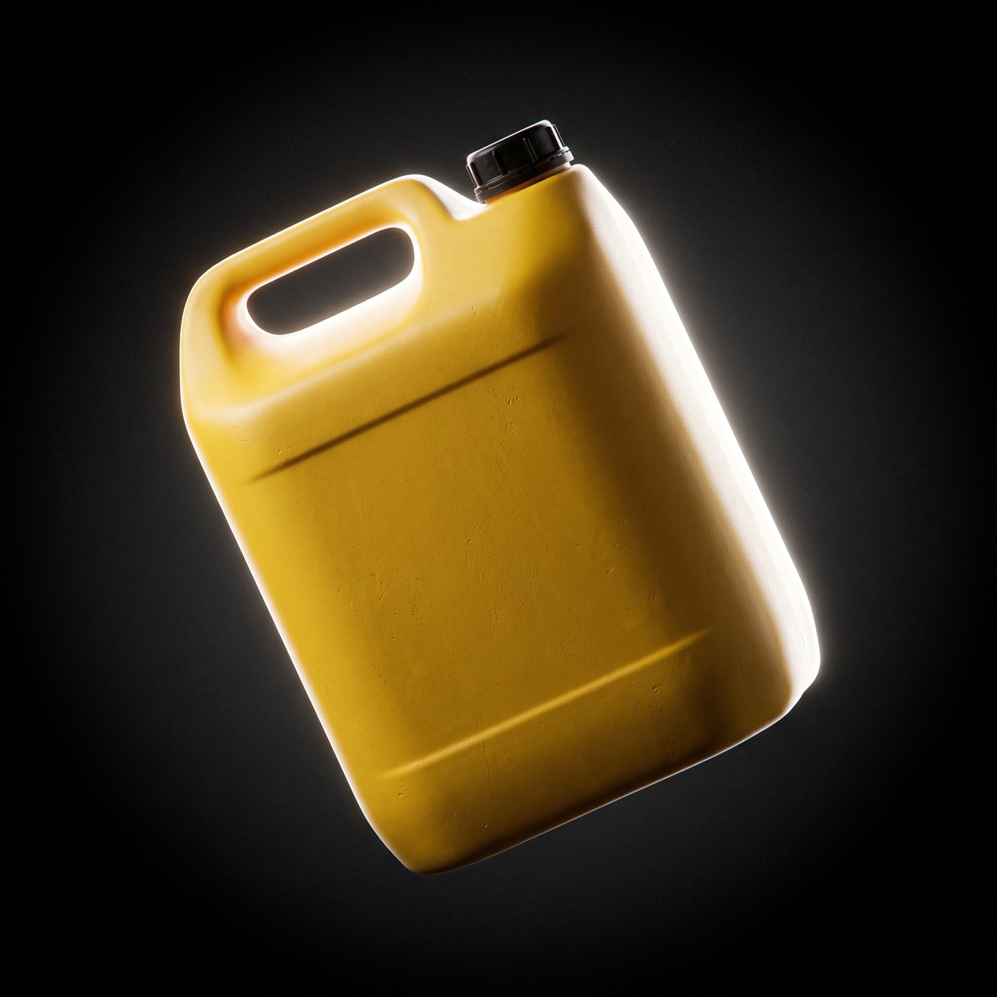 Yellow 25-litre HDPE can