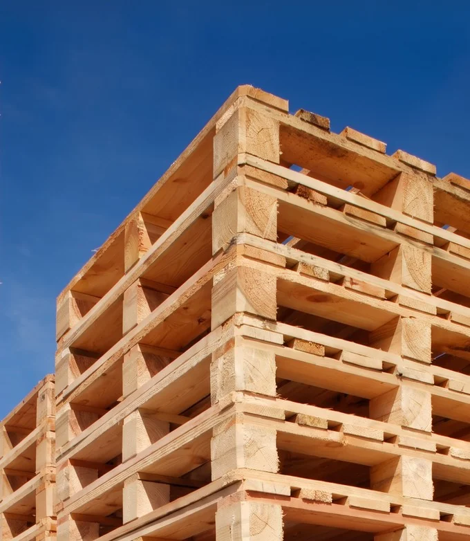 Stack of wooden pallets