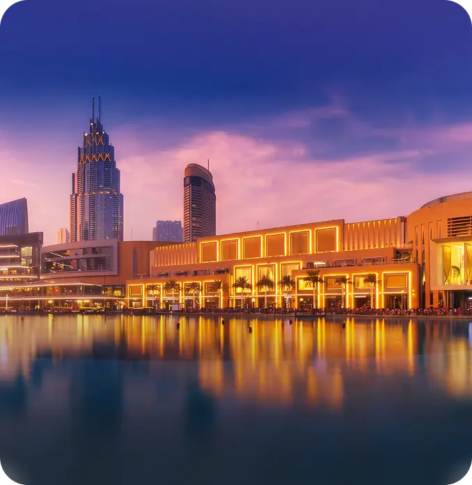 Crew clearing litter in Downtown Dubai after New Year's Eve