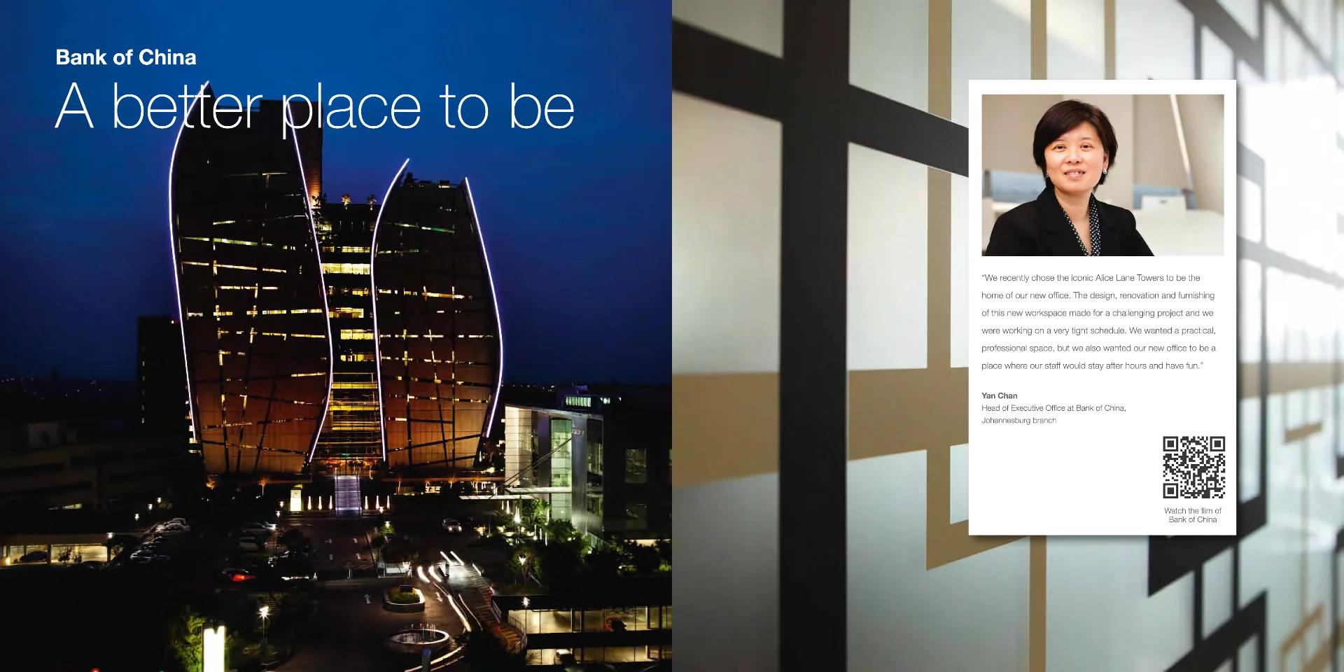 a brochure with a picture of a building
