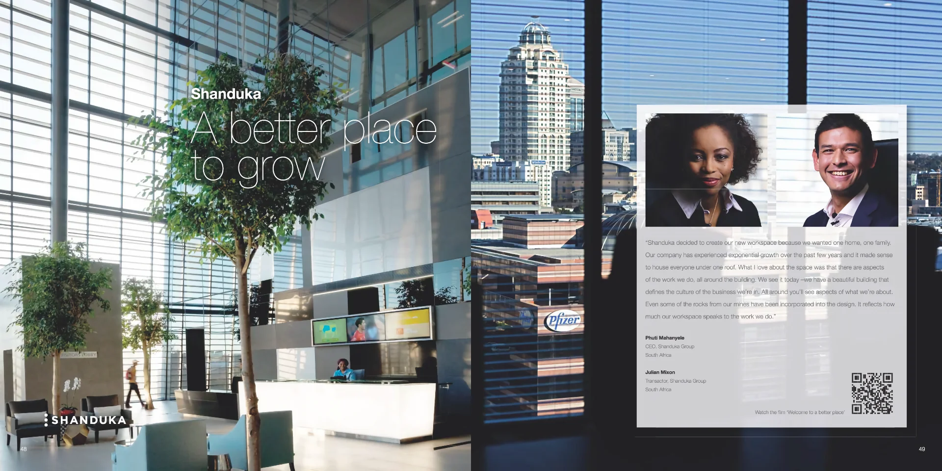 an advertisement for a company with a picture of a man